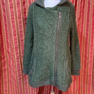 Free People S Green Addicted to You Sweater Jacket